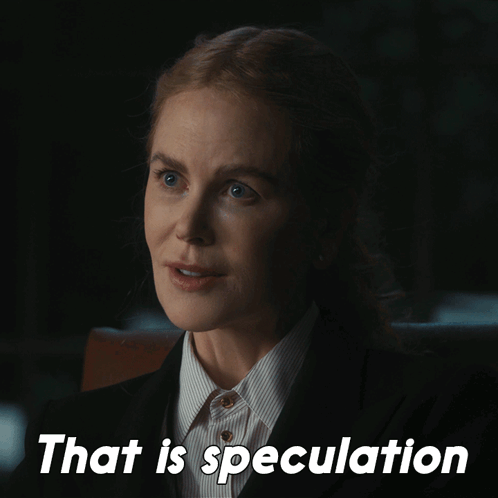 Woman In Suit Smiling Saying That Is Speculation GIF