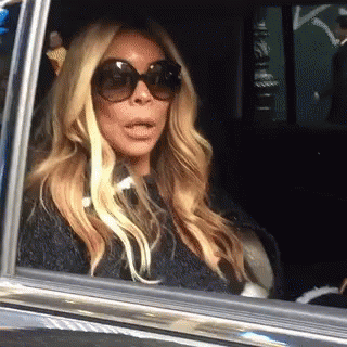 Woman in Sunglasses Looking Out Car Window
