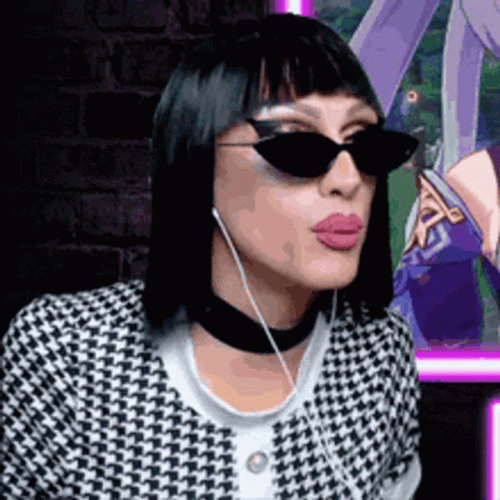 Woman In Sunglasses Oop Reaction To Her Enemy GIF