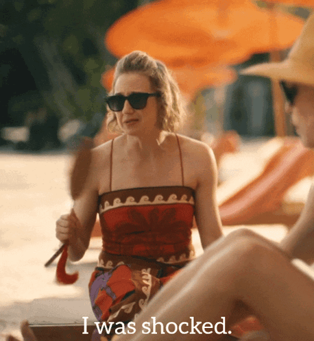 Woman in Sunglasses Saying I Was Shocked