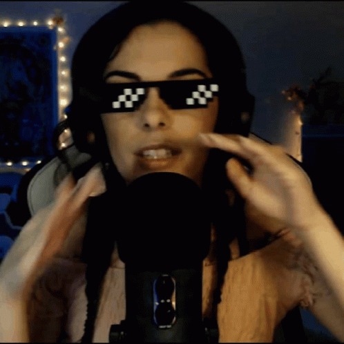 Woman in Sunglasses Speaking