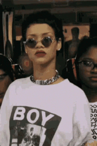 Woman in Sunglasses With Boy T-Shirt