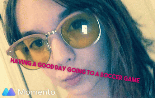 Woman in Sunglasses With Having a Good Day Going to a Soccer Game