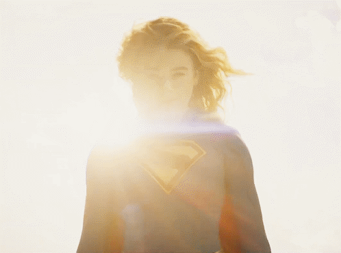 Woman In Superman Costume GIF