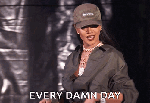 Woman In Supreme Hat Wearing Saying Every Damn Day GIF