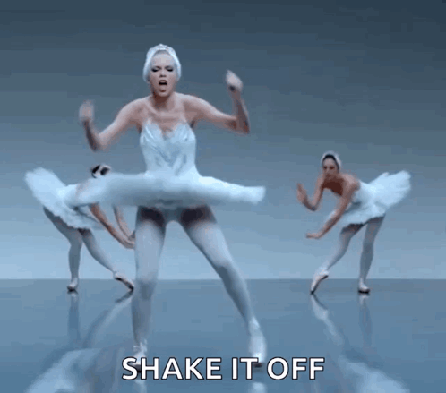 Woman In Swan Dress Dancing Shake It Off GIF