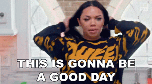 Woman in Sweater: Gonna Be a Good Day