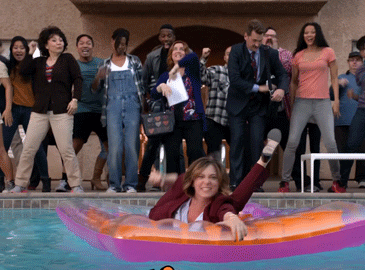 Woman In The Pool Yeah GIF