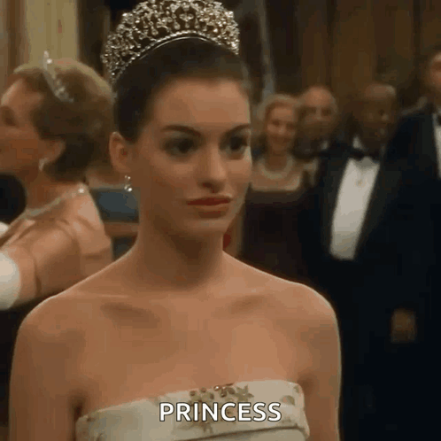 Woman in Tiara and Strapless Dress
