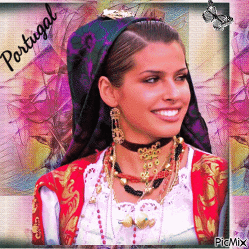 Woman In Traditional Portuguese Costume GIF