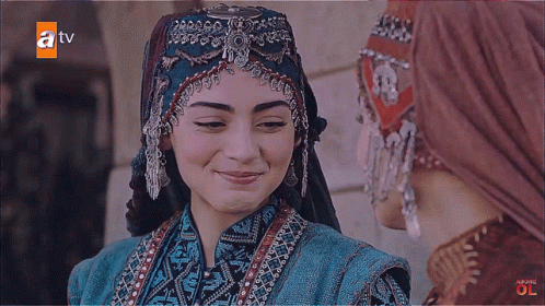 Woman in Turban Smiling