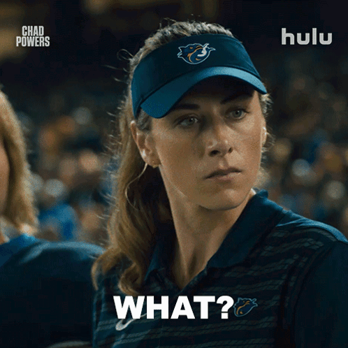 Woman in Visor and Shirt Saying What
