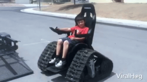 Woman in Wheelchair Riding Scooter in Restaurant