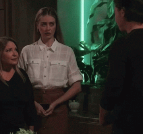 Woman In White And Man In Black GIF