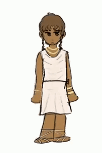 Woman In White Dress And Gold Jewelry GIF