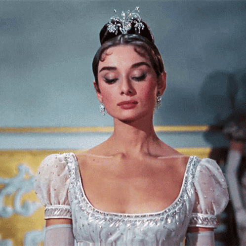 Woman in White Dress and Tiara