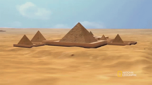 Woman in White Dress at Pyramids Saying Evita Streamer