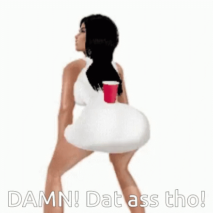 Woman In White Dress Damn Dat Ass Tho GIF