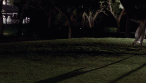 Woman In White Dress Dancing At Night GIF