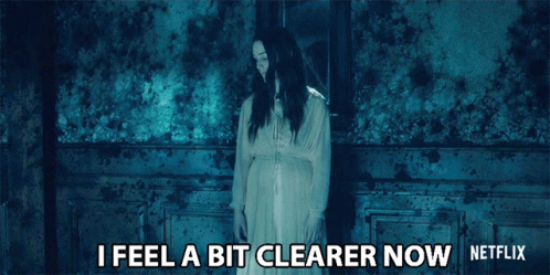 Woman In White Dress Says I Feel A Bit Clearer Now Netflix GIF