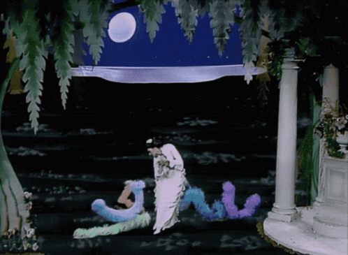 Woman In White Dress Standing Before NV Sign GIF