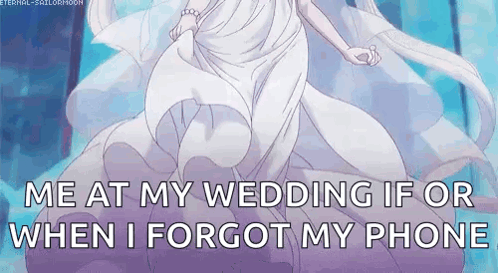 Woman In White Dress Standing In Water Saying Me At My Wedding If Or When I Forgot My Phone GIF