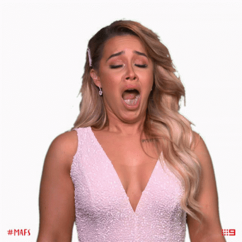 Woman in White Dress Yawning #mafs
