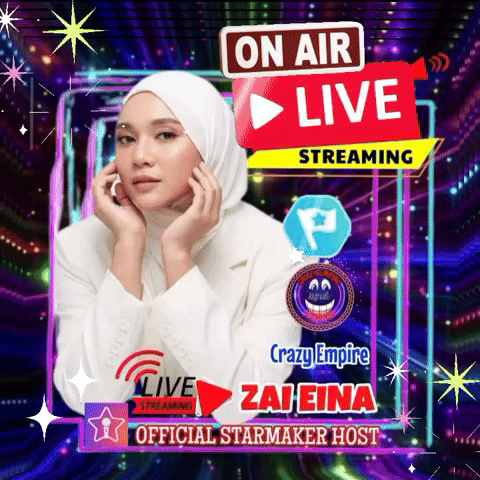 Woman in White Hijab On Air Live Streaming Poster