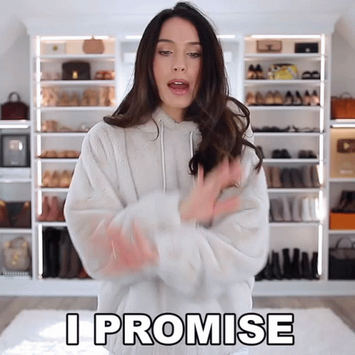 Woman in White Hoodie Says I Promise