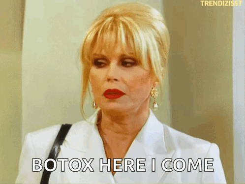 Woman in White Jacket Says Botox Here I Come