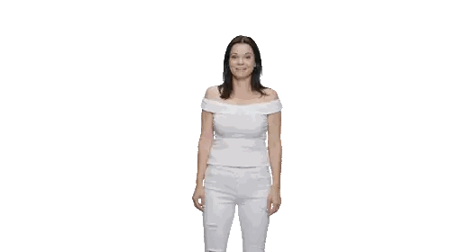 Woman In White Off Shoulder Top