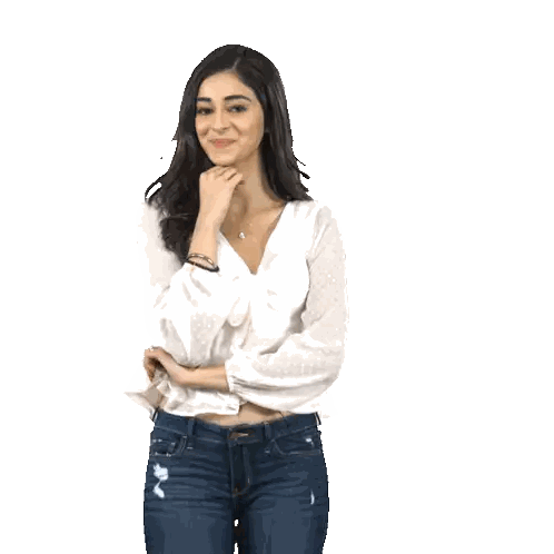 Woman in White Shirt and Blue Jeans