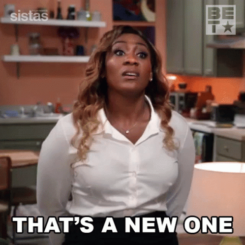 Woman in White Shirt Saying That's a New One