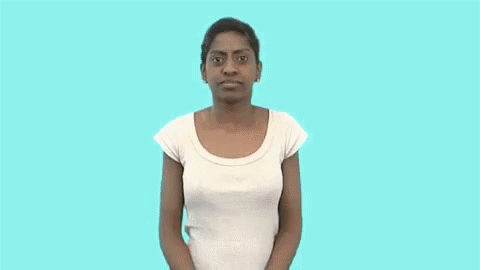 Woman In White Shirt Waving GIF