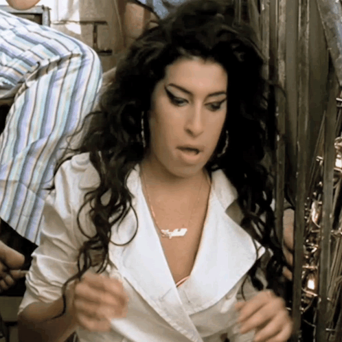 Woman in White Shirt with Amanda Necklace