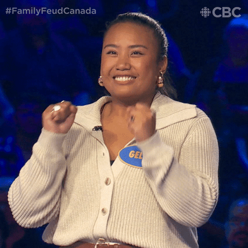 Woman In White Sweater With Name Tag Gel GIF