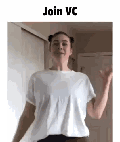 Woman in White T-Shirt Dancing Join VC