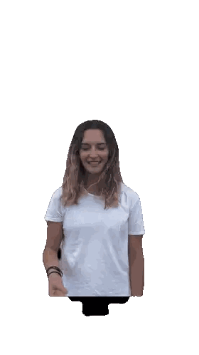 Woman in White T-Shirt Making Funny Face