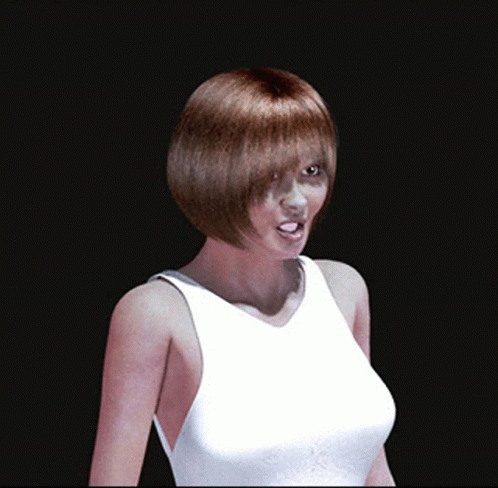 Woman In White Tank Top Making Angry Face GIF