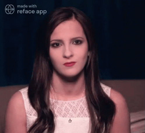 Woman In White Top With Star Necklace Reface App GIF