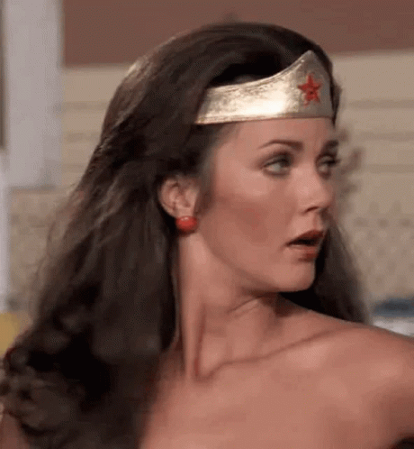 Woman in Wonder Woman Costume and Earrings