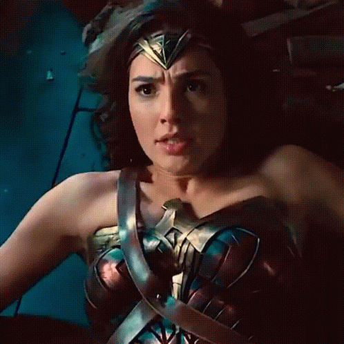 Woman in Wonder Woman Costume Smiling