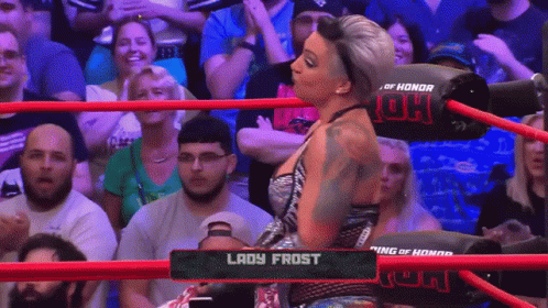 Woman in Wrestling Ring Lady Frost