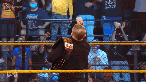 Woman in Wrestling Ring Saying USA