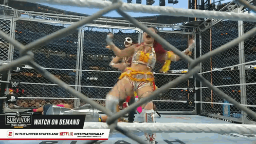Woman in Wrestling Ring With Survivor