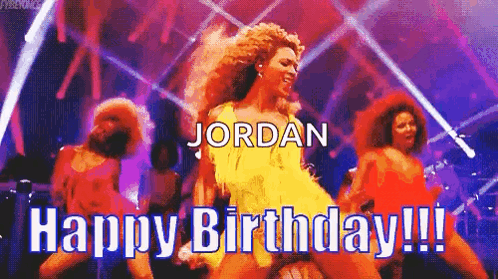 Woman in Yellow Dress Dancing Happy Birthday