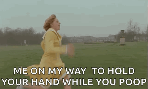 Woman in Yellow Dress Running