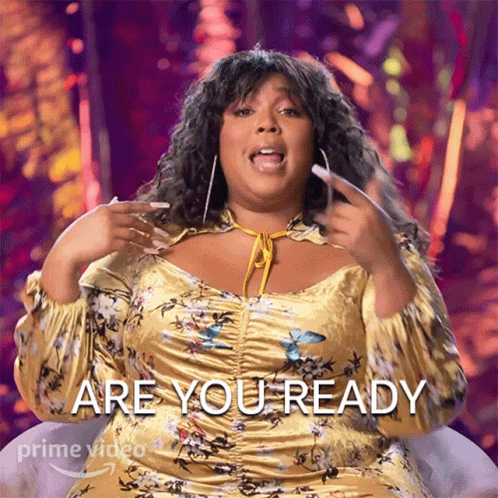 Woman in Yellow Floral Dress Asks Are You Ready