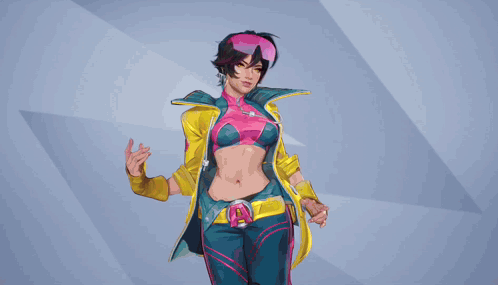 Woman in Yellow Jacket and Pink Goggles