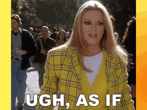 Woman in Yellow Plaid Says Ugh As If